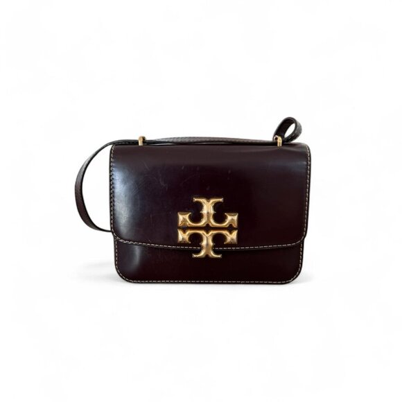 Tory Burch Eleanor Small Bag | Tempranillo Burgundy Leather Crossbody/Shoulder - Picture 2 of 7